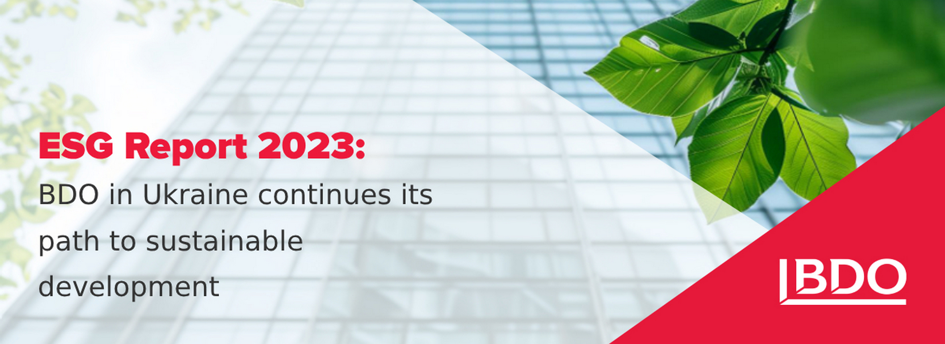 BDO in Ukraine Continues Its Path to Sustainable Development: ESG Report 2023