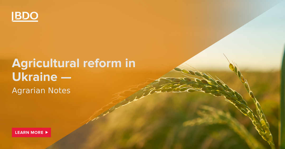 Agricultural reform in Ukraine — Agrarian Notes